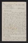 Letter from Reverend J. Hudston to  John Paris